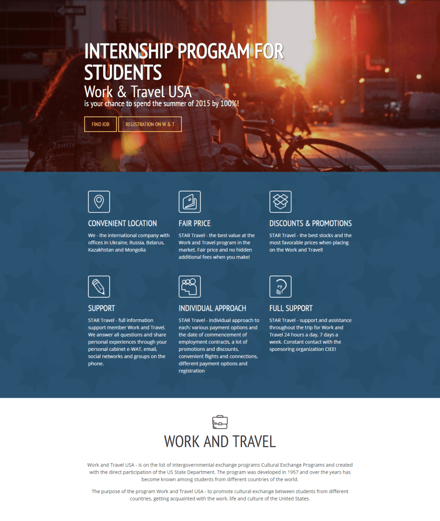 web design landing page