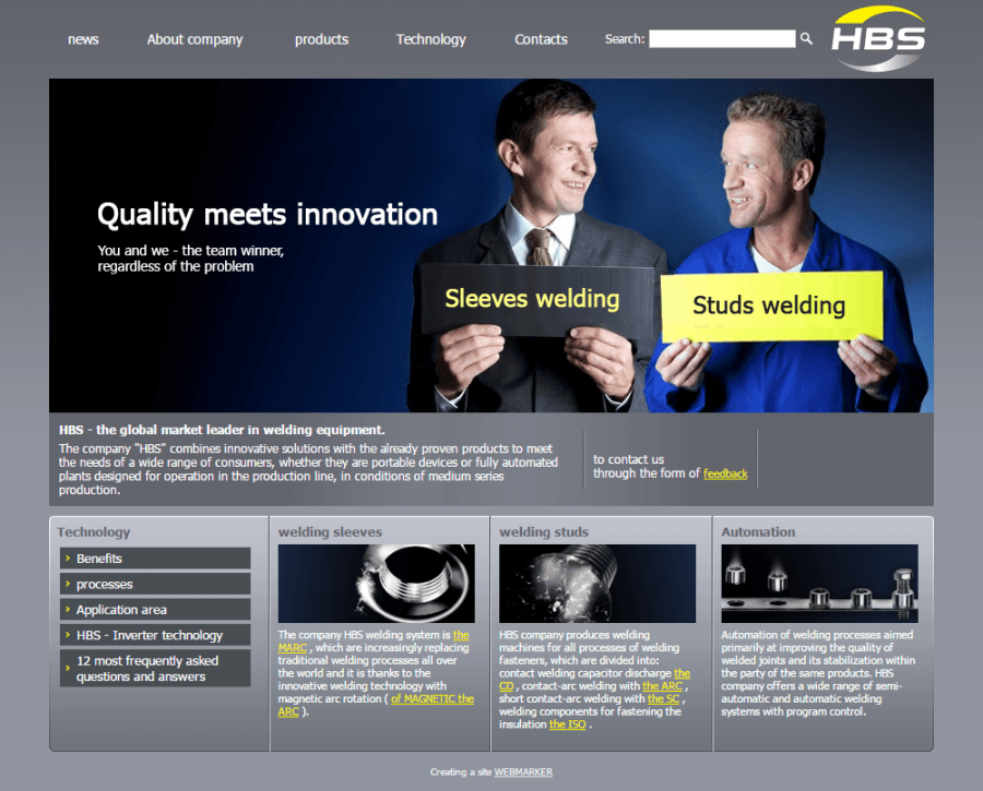 Industrial web design